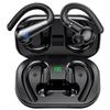 Earbuds for Samsung Galaxy A21 - Bluetooth Headphones with Earhooks Waterproof IPX6 Sports Workout Earbuds with LED Display for Gym Running Exercise Fitness with Mic - Black view 2