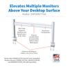 Tripp Lite Eaton DMSWKITTAA Multi-Monitor Mount Stand, Horizontal Track System, Desk Clamp Mount with Slat Wall Rail, Dual-Sided, VESA Compliant up to 32" Displays, TAA Compliant, 5-Year Warranty view 2