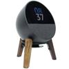 Alloery Desk Speaker Stand Compatible for Echo Spot and Homepod Mini Wooden Legs Stand Protect Mount Holder for All Suitable Sized Smart Speaker (Black Walnut) view 1