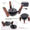 Alloery Desk Speaker Stand Compatible for Echo Spot and Homepod Mini Wooden Legs Stand Protect Mount Holder for All Suitable Sized Smart Speaker (Black Walnut) view 4