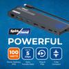 OREI SplitExtend 4K Splitter Extended Display Triple Monitor 2, 1 DisplayPort Docking Station 4 Separate Screens - USB-C to HDMI Adapter, 100W PD LAN, 4 USB 3.0, MircoSD, Windows, Mac OS view 2