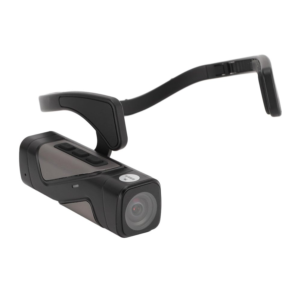 Asixxsix 5K Video Camera, 30FPS Ultra HD Head Mounted Video Camera with 1/4 Threaded Hole Auto Focus Anti Shake Wearable Video Camcorder 130 Degree Wide Angle Vlogging Camera for Cycling