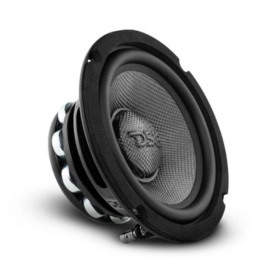 DS18 PRO-CF6.4NR 6.5 Inches Water Resistant Loudspeaker - Mid-Bass Carbon Fiber Cone and Neodymium Rings Magnet 500 Watts 4-Ohms - Ideal for Motorcycle & Motorsports (1 Speaker) (Renewed)