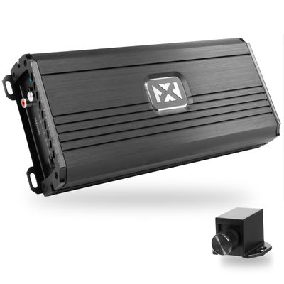 NVX NDA15001 3000W Peak (1500W RMS) N-Series Class-D 1-Ohm Stable Monoblock Amplifier with Remote Bass Knob