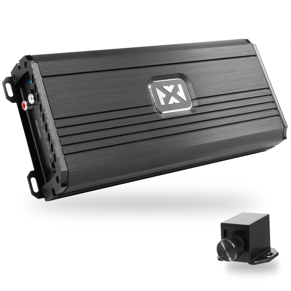NVX NDA15001 3000W Peak (1500W RMS) N-Series Class-D 1-Ohm Stable Monoblock Amplifier with Remote Bass Knob