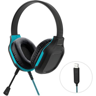 Gumdrop DropTech On-Ear Wired Headphones with Microphone | USB-A Type, Long Tangle Free Chew-Proof Cord - Rugged, Drop Tested and Comfortable for Kids, Students, Classroom and School Use - Black