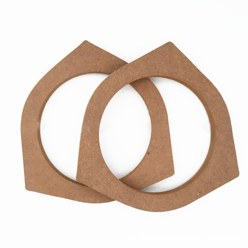 Auttoop 1 Pair Suitable for Co-Rolla Crown Reiz BYD Car Speaker Mounting Spacer Adaptor Rings Bracket 6.5 inches Wooden