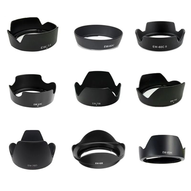 10pcs/lot for EW-54 EW-60C EW-60CII EW-63C EW-73B EW-73C EW-78D EW-83E EW-83H Camera Lens Hood for Canon Lens Camera(EW-63C)