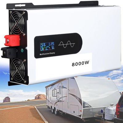 Beachtiful 8000 W Pure Sine Wave Inverter, Car Inverter with AC Outlets & LCD Display, Suitable for Travel, Camping, RV,DC48V-AC220V