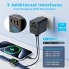 decqle Universal Travel Adapter, International Travel Plug Adapter with 2 USB-C(PD 20W)  1 USB-A Ports, All in One Portable Adaptor, for USA, UK, EU, AU  224+ Countries (Black) US view 3