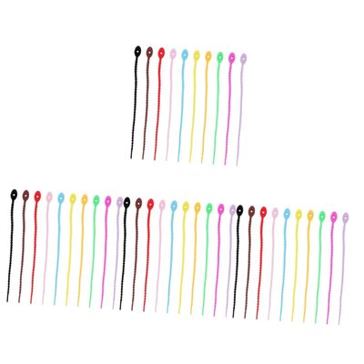 ULTECHNOVO 40pcs Cable Wrap Zipties Reusable Cable Ties Silicone Material Easy Management