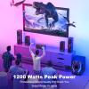 Bobtot Surround Sound Systems Home Theater System - 1200 Watts Peak Power 10" Subwoofer 5.1/2.1 Wired Audio Stereo Speakers Strong Bass with ARC Optical AUX Bluetooth Input view 3