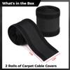 Carpet Cable Management for Commercial Use, Exhibition, Shopping Malls - Floor Cord Protector, 2 Rolls Cable Grip, 9.8 Feet Cover view 4