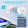 decqle Universal Travel Adapter, 2 USB-C 1 USB-A, Cover 200+ Countries view 3