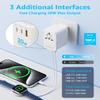 decqle Universal Travel Adapter, International Travel Plug Adapter with 2 USB-C(PD 20W)  1 USB-A Ports, All in One Portable Adaptor, for USA, UK, EU, AU  224+ Countries (White) US view 3