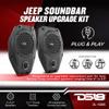 DS18 JL-SB6 Plug & Play Sound Bar Enclosure Upgrade with 6.5" Neodymium Mid-Range and Tweeter Compatible with Jeep Wrangler JL/JLU | Gladiator JT Left and Right Speakers (Pair) (Renewed) view 2