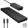 Laptop Docking Station, Docking Station 3 Monitors with 2* DP+HDMI, 4K@144Hz,130W PD Charger, 4* USB 3.0, Audio, Gigabit Ethernet, TF/SD for Lenovo,HP,Dell, Windows System Computer view 1