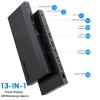 Laptop Docking Station, Docking Station 3 Monitors with 2* DP+HDMI, 4K@144Hz,130W PD Charger, 4* USB 3.0, Audio, Gigabit Ethernet, TF/SD for Lenovo,HP,Dell, Windows System Computer view 2