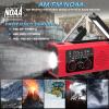 NITIGO Emergency Weather Radio NOAA AM FM WB with 4000mAh Rechargeable Radio, USB Solar Hand Crank Charging, Flashlight, SOS Alarm, Reading Lamp Portable for Outdoor Indoor Emergencies, 2 Pack view 2