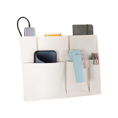 Rmour S1 Magnetic Organizer Board  Heavy-Duty Canvas Wall Storage with 6 Pockets & Hidden Compartment for Fridge, Office Desk, or Entryway, Back of Door Organizer