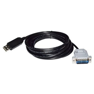 RIKYJIC USB Male to DB15 15-Pin Male RS232 Communication Cable 1.8 Meters for YOKOGAWA Servo Driver