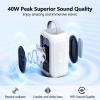 Bobtot Portable Bluetooth Speaker, 16H Playtime Wireless Speakers, Peak Singing Machine with Microphone, Magic Sound, Echo, EQ Mode (White, with 1 Mic) view 2