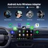 Android Auto Wireless Adapter with NFC, 2024 Upgraded Android Auto Dongle, Low Latency, 5.8GHz Wifi, Plug & Play Converts Wired to Wireless for Android 11+ & Cars with Factory Wired Android Auto view 3
