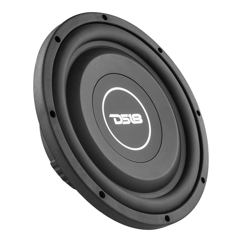 DS18 SRW10.4 10" Shallow Car Subwoofer - 400 Watts, Single Voice Coil, 4 Ohms (1 Speaker) (Renewed)