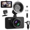 1080P Dash Cam 3in Screen Vehicle Driving Recorder with Front Rear Camera G-Sensor Motion Detection Parking Monitor Night Vision Loop Recording 32G MMC Card Not Included view 1