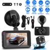1080P Dash Cam 3in Screen Vehicle Driving Recorder with Front Rear Camera G-Sensor Motion Detection Parking Monitor Night Vision Loop Recording 32G MMC Card Not Included view 4