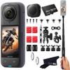 Insta360 X4 Motorcycle Bundle- 8K Waterproof 360 Action Camera with 1/2" 48MP Sensors, 8K 360 HDR Video, |Includes Motorcycle Bundle, Selfie Stick, Lens Guards, Lens Cap (256GB) view 1