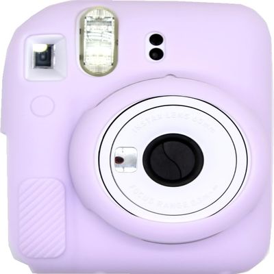 BMAOLLONGB Mini 12 Camera Case, Fullbody Thin Lightweight Silicone Camera Skin Body Rubber Cover Case for Fujifilm Instax Mini 12 (Purple, Smooth)
