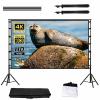 DKPLOE Portable Projector Screen with Stand, Projection Screen Outdoor with Carry Bag Wrinkle-Free Design for Home Theater Backyard Cinema(150inch) view 1