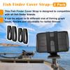 2 Pack Fish Finder Cover Strap Fishing Graph Cover Straps for Securing Graph Cover for Travel view 2