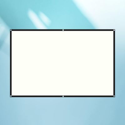 Foldable Movie Screen 4:3 16:9 Projector Curtain Simple Hangable HD Projection White Screen with Hooks & Ropes, Suitable for Home Theater, Conference, Outdoor Camping Movie(4:3,60")