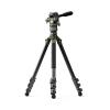 Tilta Forest Green Carbon Fiber Camera Tripod with Fluid Head, 3-Stage Legs, 5KG Max Load, ARCA Receiver, 160CM Travel, Green view 1