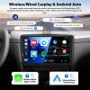Inefala 9" Wireless Carplay Car Stereo Single Din Touchscreen Radio Android Auto, Mirror Link, Bluetooth, FM, EQ, SWC, Car Audio Receiver Support USB Phone Charging DVR, with Backup Camera Mic view 2