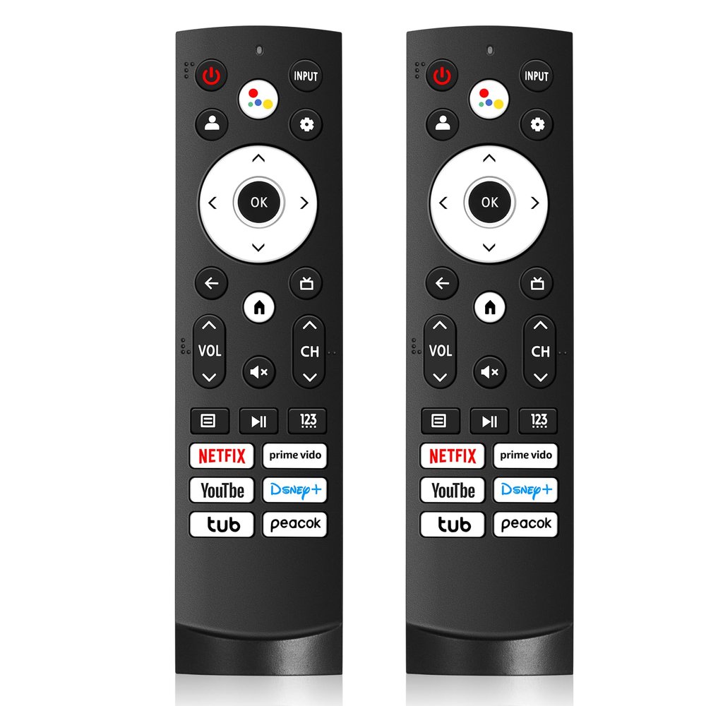 2Pcs Infrared ERF3M90H Replacement Remote Control for Hisense Google TV Model 43A6H 50A6H 55A6H 65A6H 75A6H 50U6H 55U6H 65U6H 75U6H 65U8H 75U8H (No Voice Function)