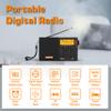 XHDATA D808 Portable AM FM SW LW Air Band Shortwave Radio SSB RDS Multi Band Digital Radio Speaker with LCD Display Alarm Clock External Antenna (Black) view 3