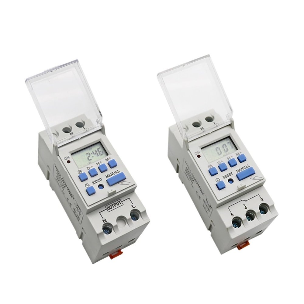 QZLIBEFUD 15A 30A Type Rail 2 Wire Weekly 7 Days Programmable Digital TIME Switch Relay Timer Control 12V 24V 48V 220V 230V(30A,1NO 220V AC DC)