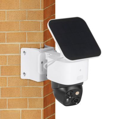 CaGuan Wall Mount Bracket Compatible with Eufy Security SoloCam S340, Rust-Proof Metal Corner Mount for Eufy S340 Solar Security Camera with Coverage of 270 on Both Sides of The House