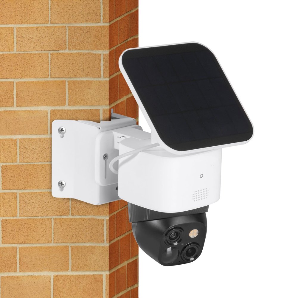 CaGuan Wall Mount Bracket Compatible with Eufy Security SoloCam S340, Rust-Proof Metal Corner Mount for Eufy S340 Solar Security Camera with Coverage of 270 on Both Sides of The House