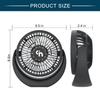 HomeLifairy USB Desk Fan with LED Lights,3 Speeds Personal Table Portable Fan,5.3 Inch Quiet Cooling Mini, 360Rotate Small with 4.9ft Cable for Desktop Home Office Travel view 2