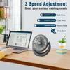 HomeLifairy USB Desk Fan with LED Lights,3 Speeds Personal Table Portable Fan,5.3 Inch Quiet Cooling Mini, 360Rotate Small with 4.9ft Cable for Desktop Home Office Travel view 4
