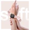 2 Pack Butterfly Rose Engraved Bands Compatible with Fitbit Versa 2 Bands for Women, Silicone Elegant Floral Pattern Replacement for Fitbit Versa 2, Light Pink/Starlight view 3