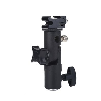 Camera Speedlite Mount, Aluminum Alloy E Type Flash Stand, Adjusted Hot Shoe Mount Adapters for Various Hot Shoe Flashes