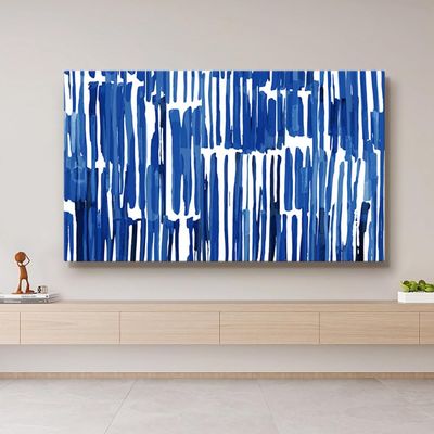 JONKMY TV Cover TV Dust Cover Indoor 42"-85" LCD/LED Monitor Cover Thickened TV Screen Protector Modern Fashion Blue TV Display Cover Hanging/Desktop Universal Decorative-Blue-3||80-85 inch