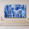 JONKMY TV Cover TV Dust Cover Indoor 42"-85" LCD/LED Monitor Cover Thickened TV Screen Protector Modern Fashion Blue TV Display Cover Hanging/Desktop Universal Decorative-Blue-3||80-85 inch view 1