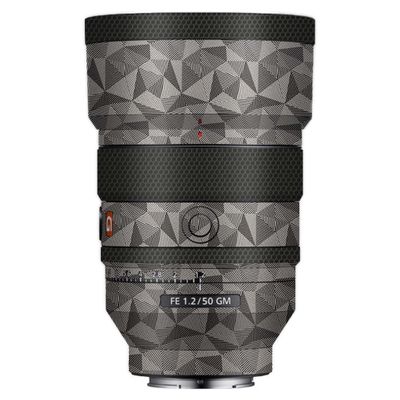 ZZQ&CCF Mebont Anti-Scratch Lens Cover Skin Sticker for Sony FE 50mm F1.2 GM Lens Protector Film Skin Protective Decoration and Wear Resistance(Triangle Gold)