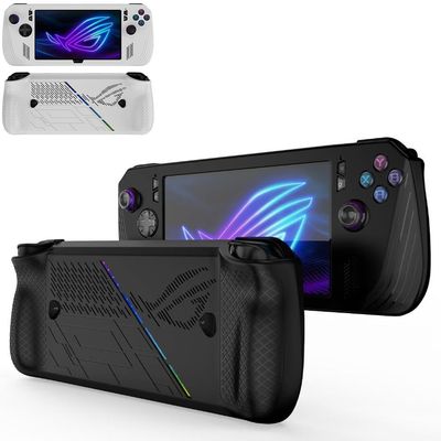 Coyktonty Protective Silicone Case for ASUS ROG Ally X Game Console Drop-Proof Case for ASUS Rog Ally X (White)